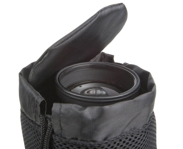 The Lens/Filter Pouch™ has a drawstring closure and padded dust flap
