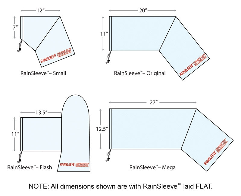 The Rainsleeve™ - Flash has an extra area to protect the flash unit