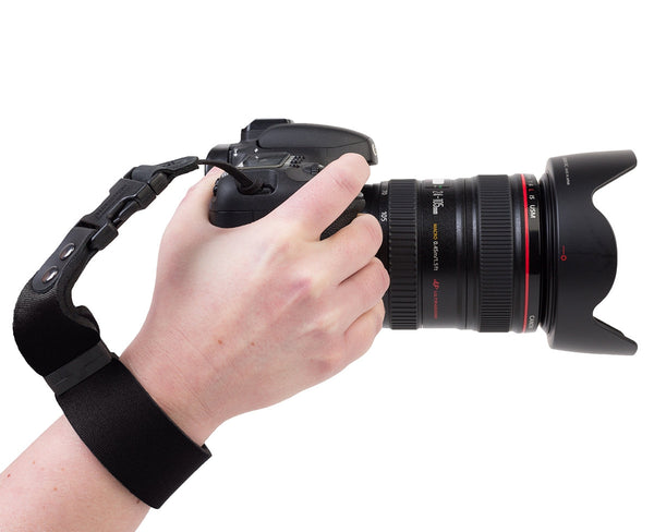 The SLR Wrist Strap™ offers peace of mind when shooting without a neck strap