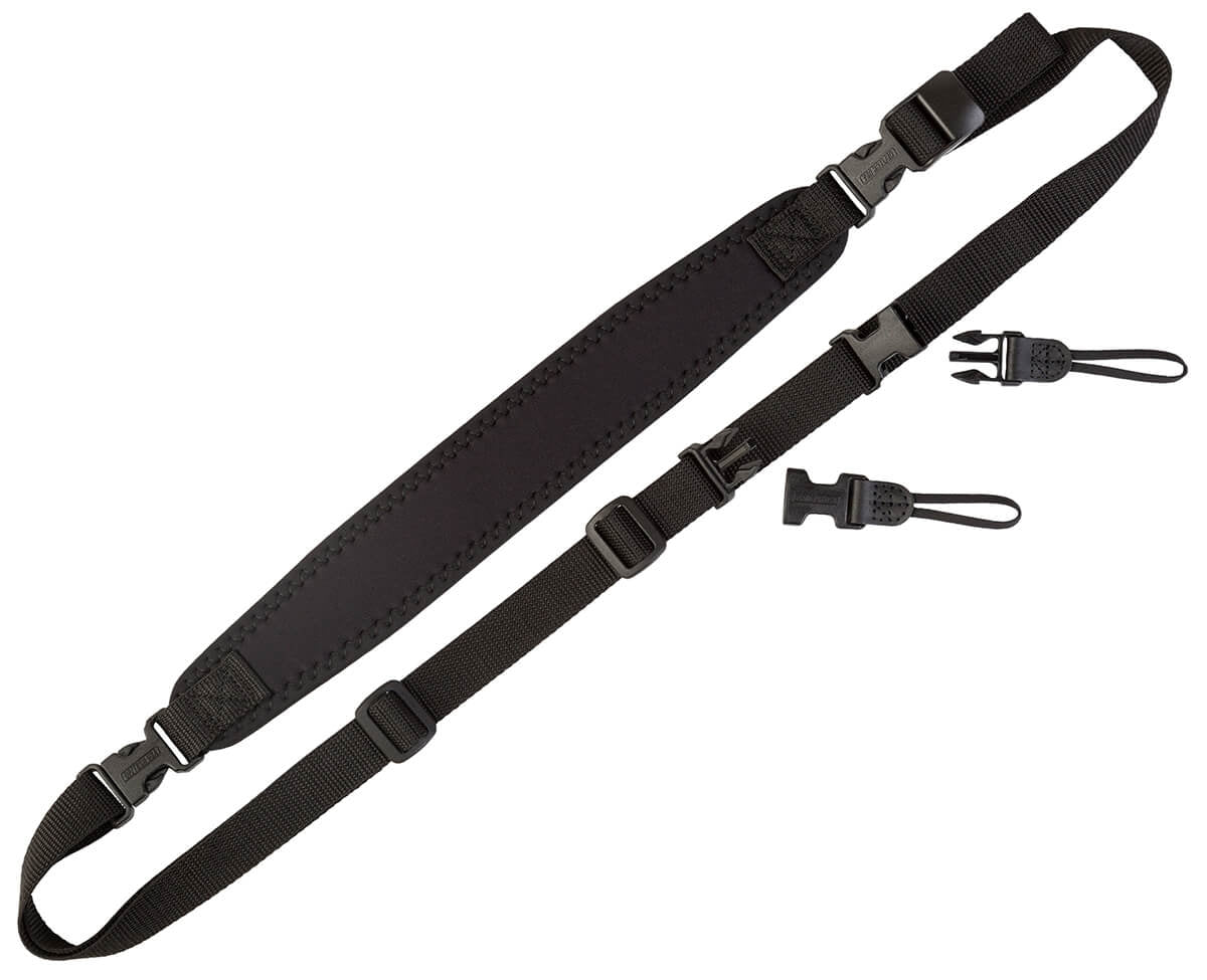 The Super Classic Sling™ is a streamlined sling-style strap for mirrorless and SLR cameras using heavy lenses
