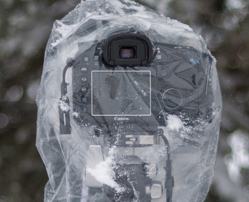 The Rainsleeve's compact design fits easily in a pocket or camera bag